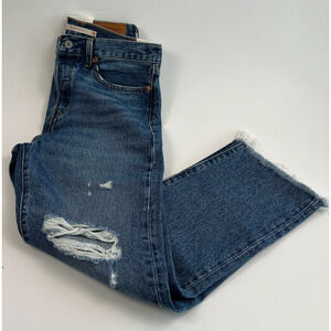 Levi's Premium Women Wedgie Straight Fit High Rise Jeans Blue 24x28 NWT